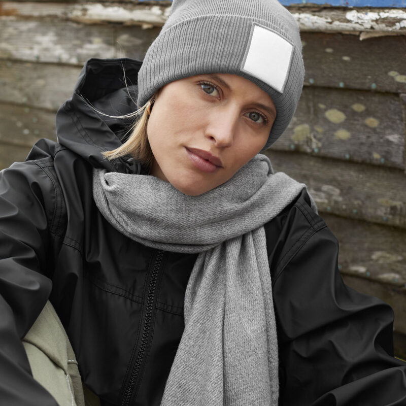 Appliqué patch beanie