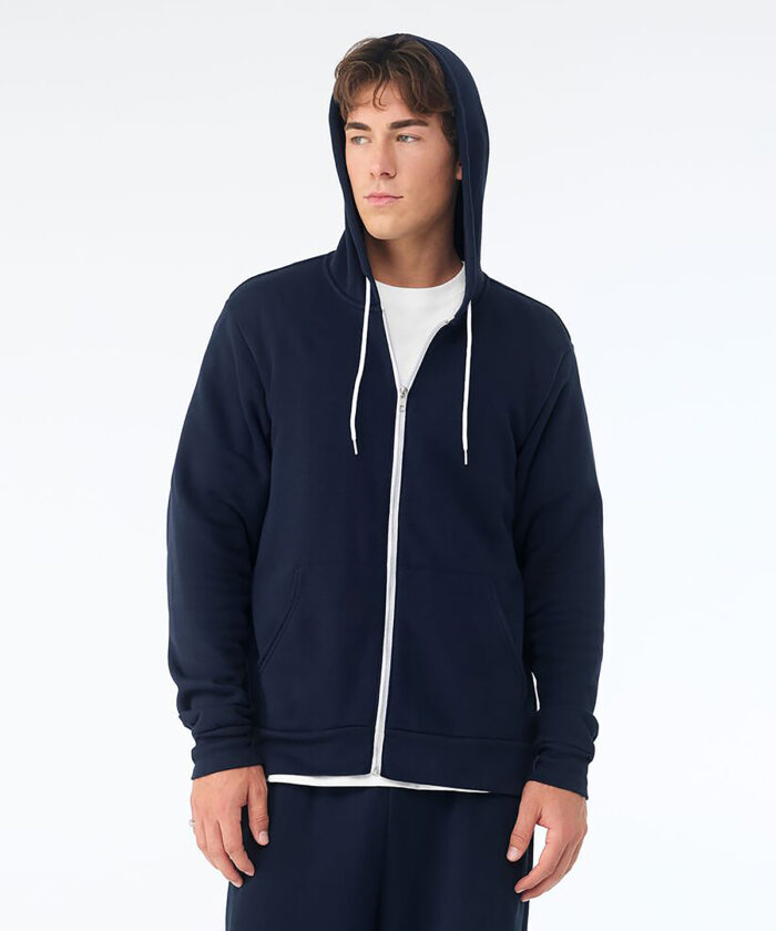 Unisex polycotton fleece full-zip hoodie