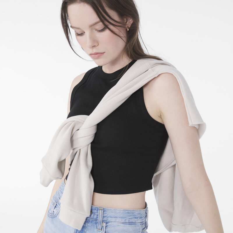 Women’s micro rib muscle crop tank