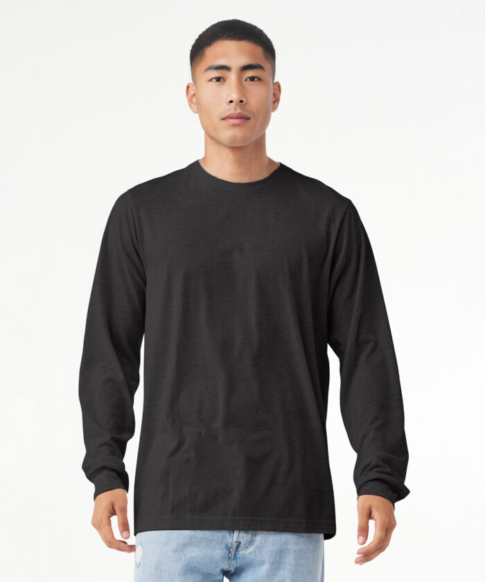 Unisex heather CVC long sleeve t-shirt