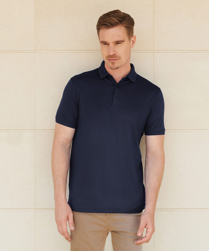 Stretch polo shirt with wicking finish (slim fit)