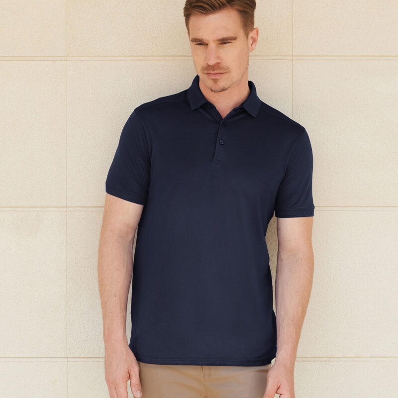 Stretch polo shirt with wicking finish (slim fit)