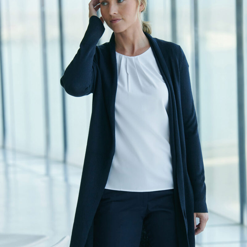Women's longline open cardigan