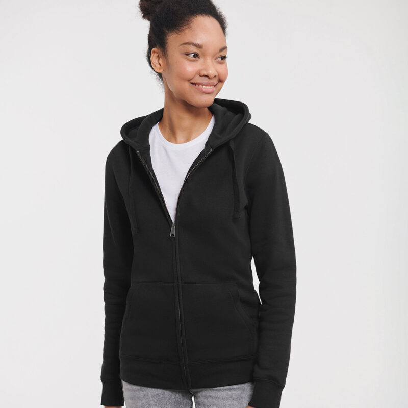 Women's authentic zipped hooded sweatshirt