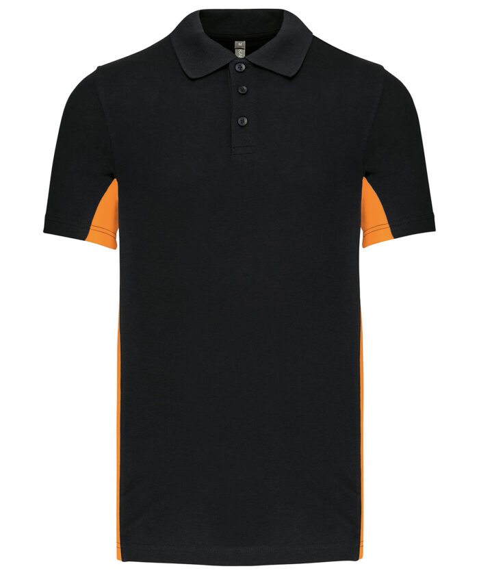Flags short sleeve bi-colour polo shirt