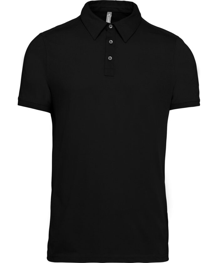 Jersey knit polo shirt
