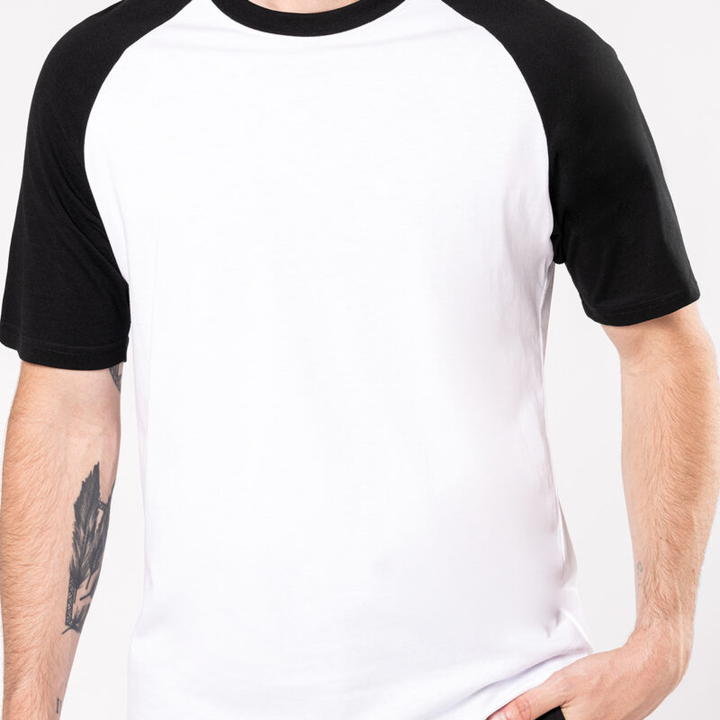 Baseball Short-sleeved two-tone T-shirt