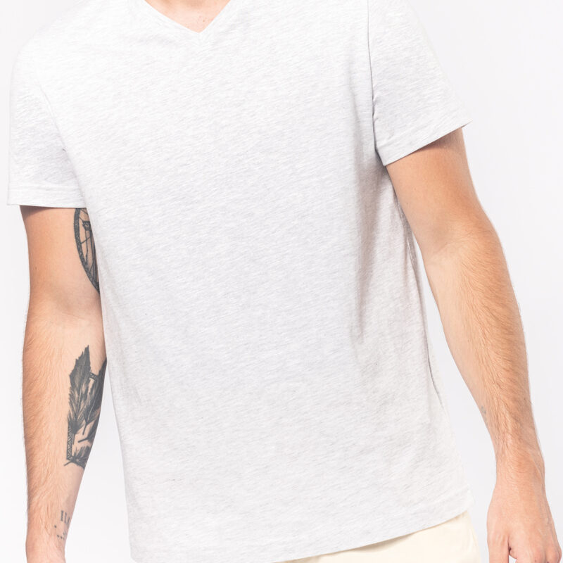Men's short-sleeved V-neck T-shirt