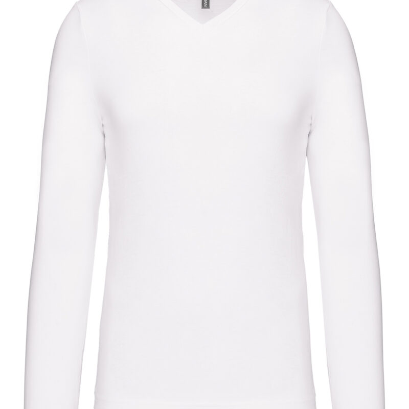 Men's long-sleeved V-neck T-shirt