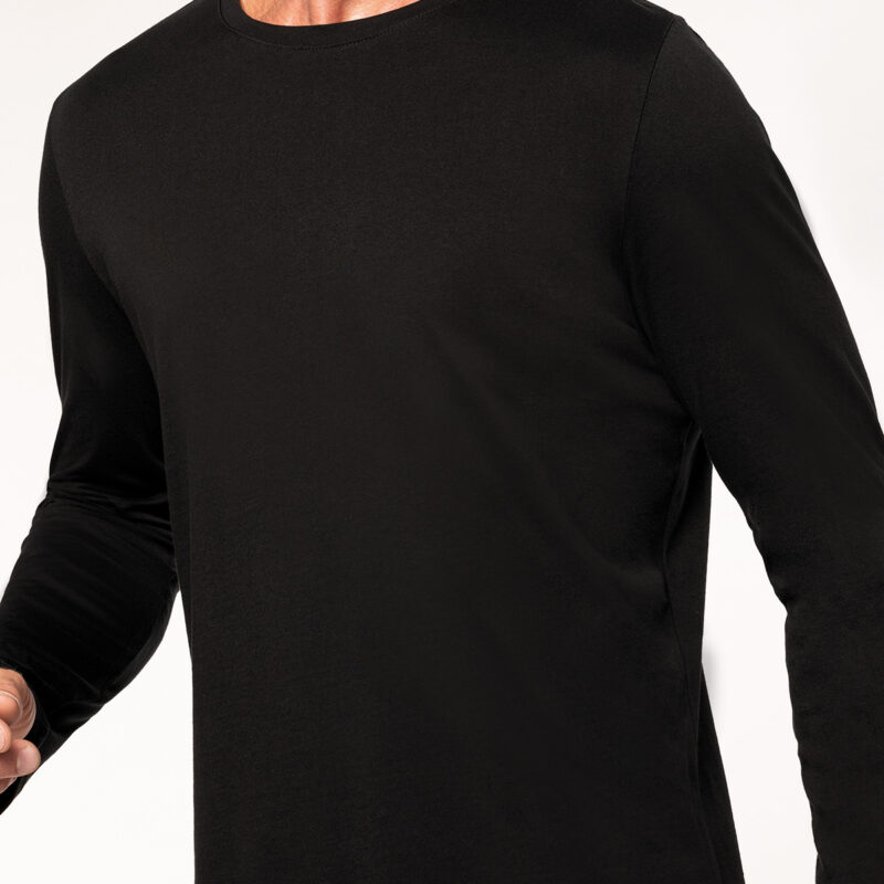 Men's long-sleeved crew neck T-shirt