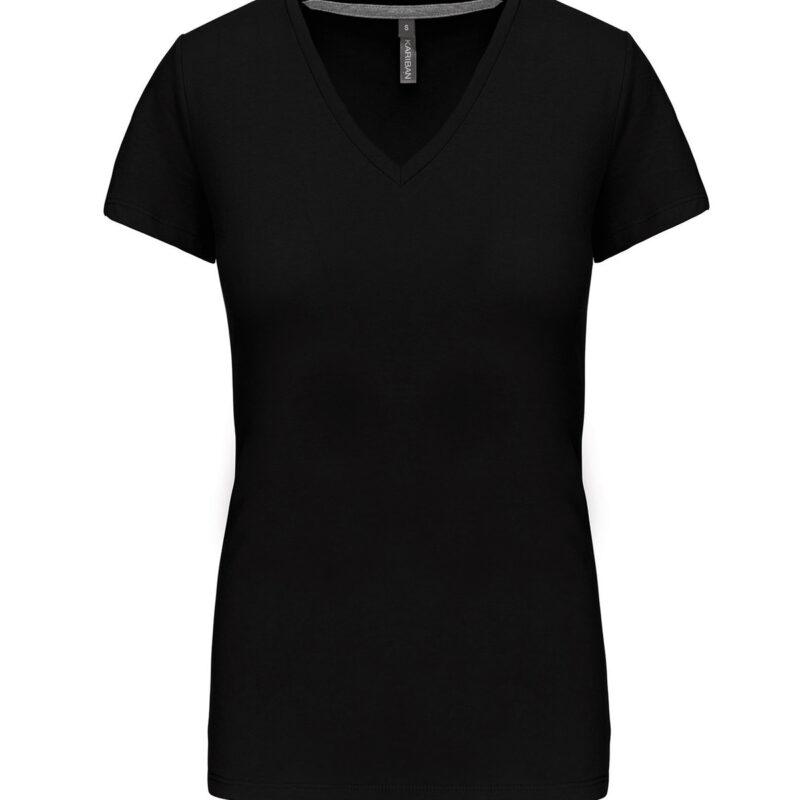 Ladies' short-sleeved V-neck T-shirt