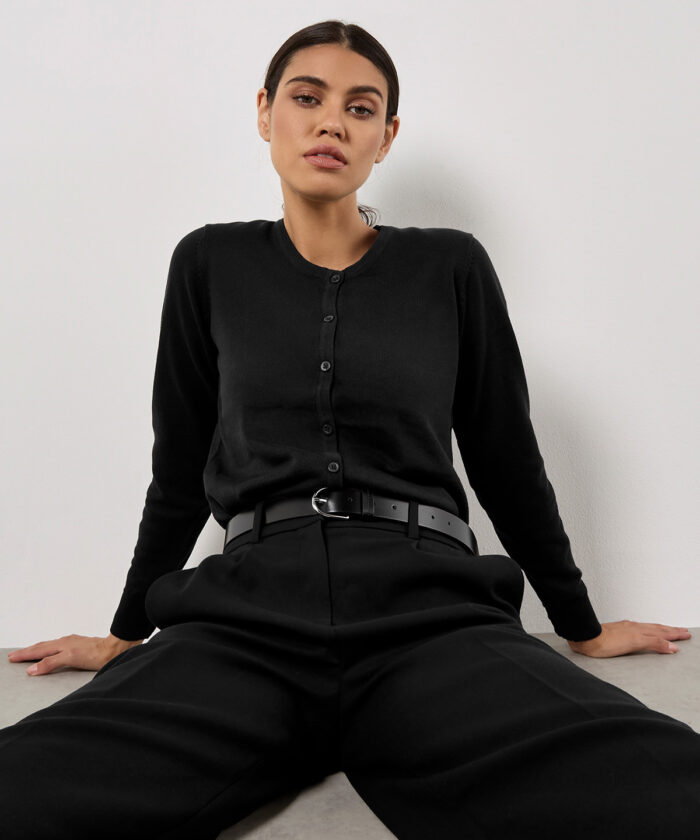 Women's Arundel crew neck cardigan long sleeve (classic fit)