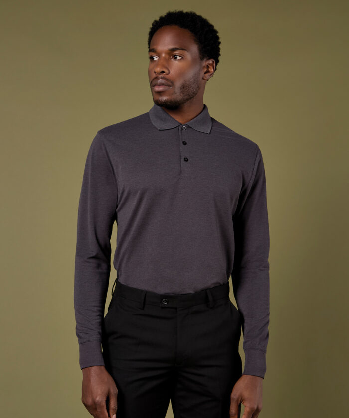 Piqué polo long-sleeved (classic fit)