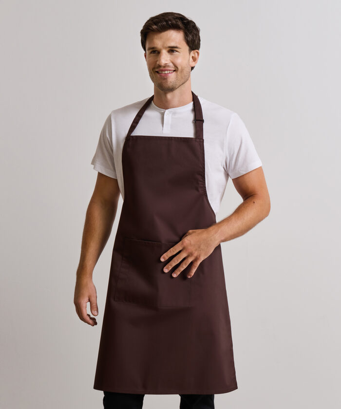 Colours bib apron with pocket