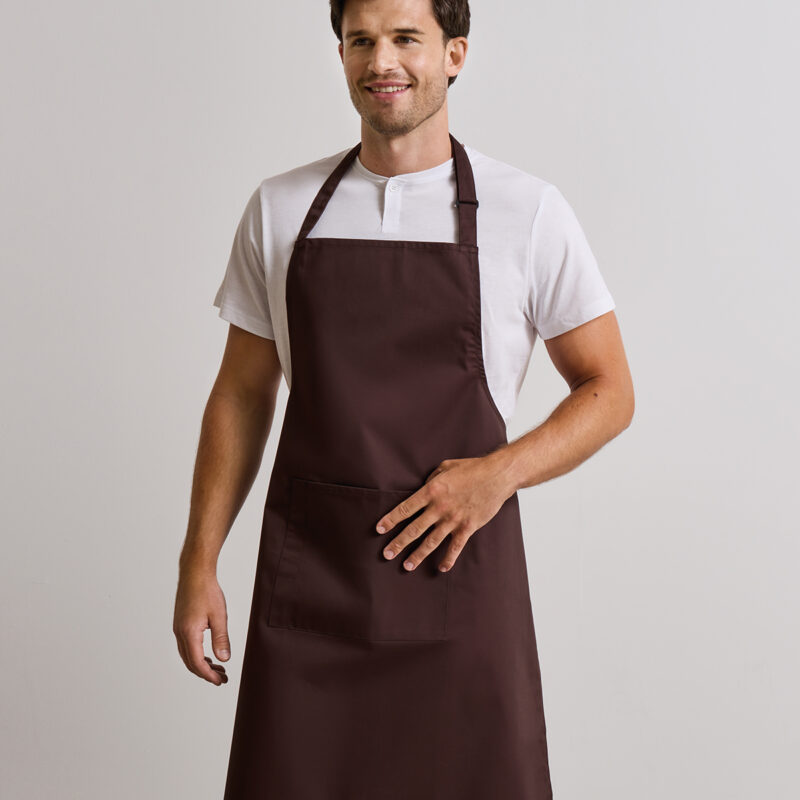 Colours bib apron with pocket