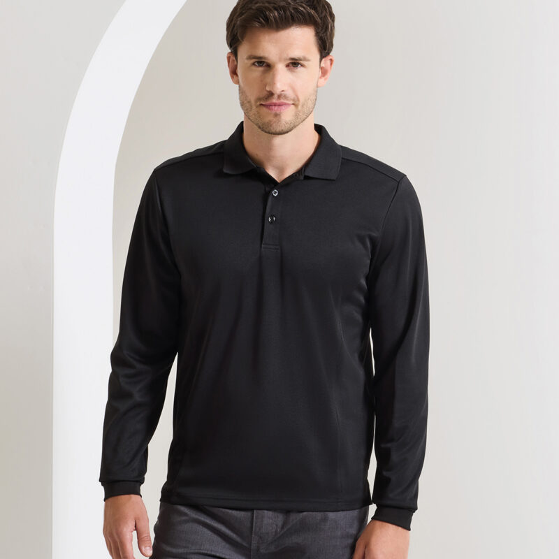 Long sleeve Coolchecker® piqué polo