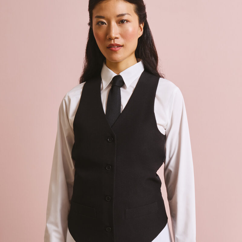 Women's lined polyester waistcoat