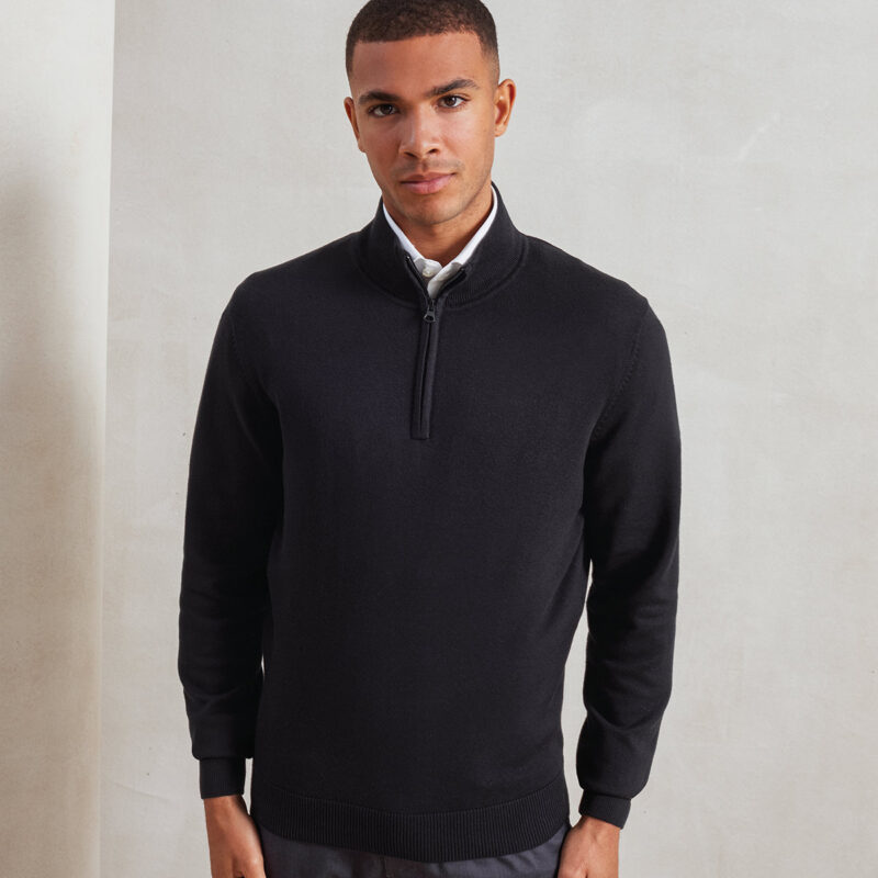 ¼ zip knitted sweater