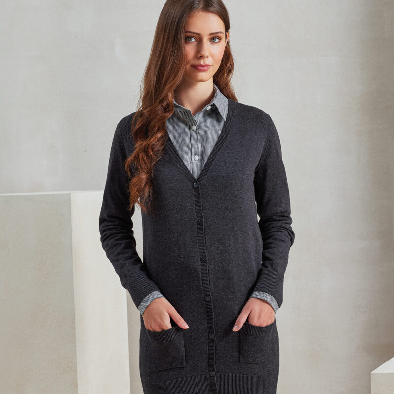 Women's longline knitted cardigan