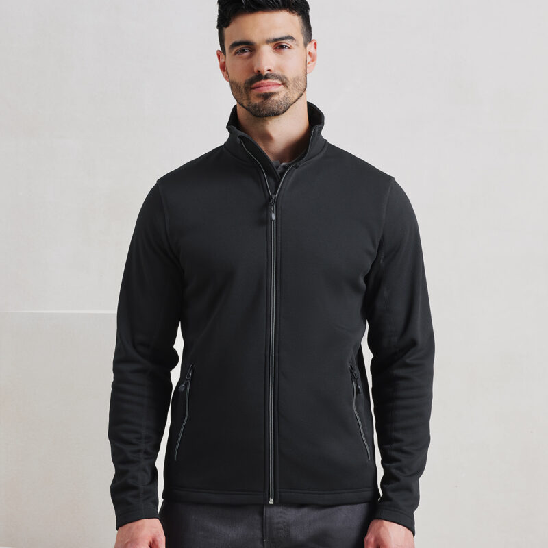 Men's spun dyed sustainable zip-through sweatshirt