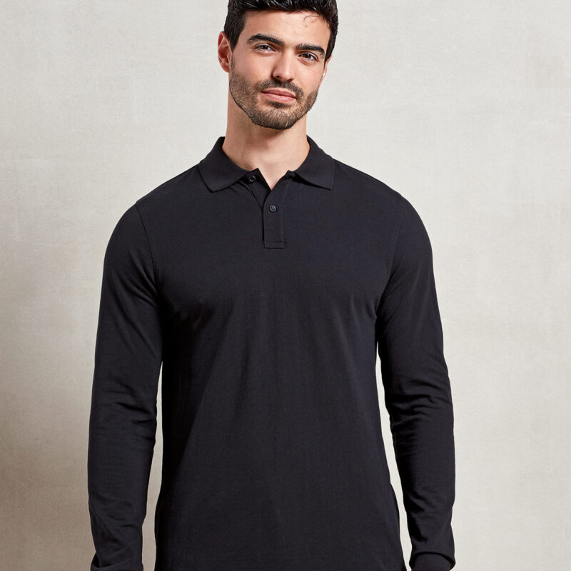 ‘Essential’ unisex long sleeve workwear polo shirt