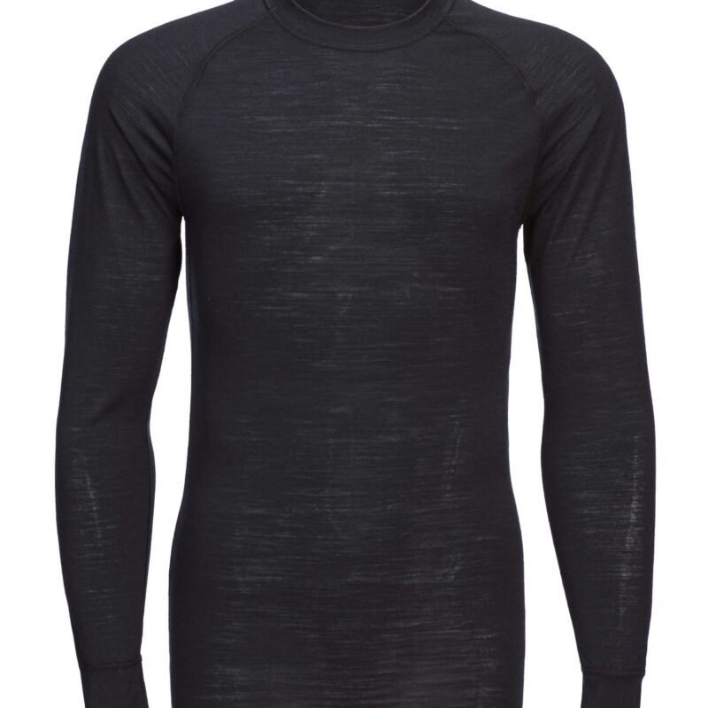 Merino wool crew neck long sleeve top