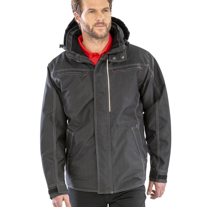 Denim texture rugged jacket