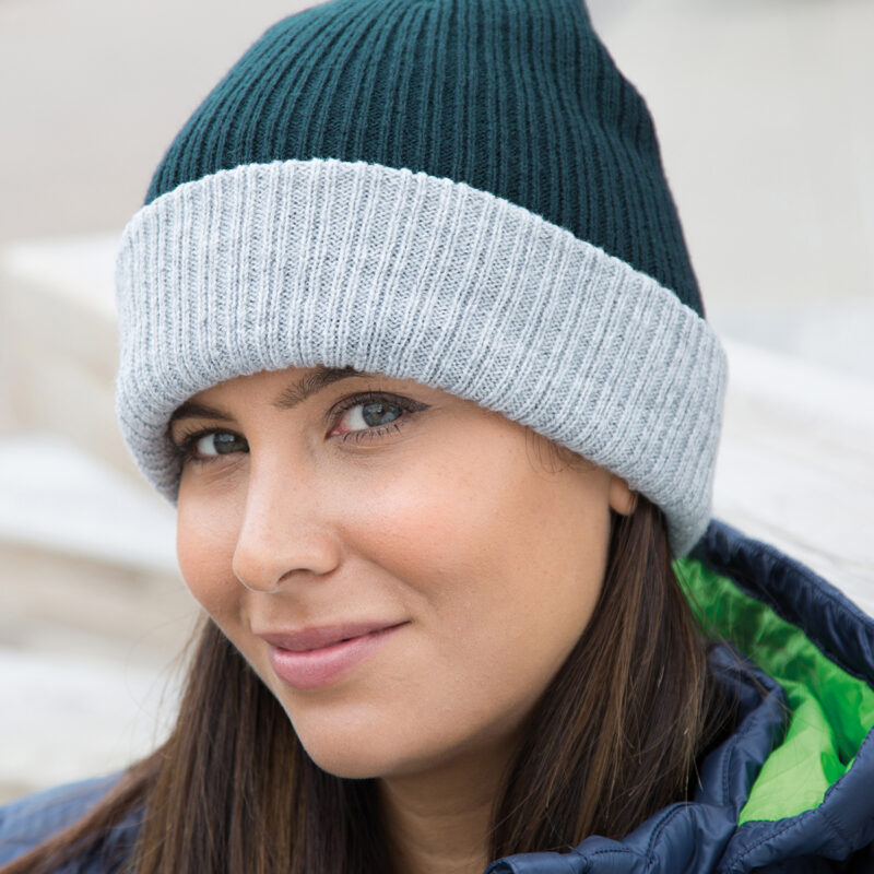 Double-layer knitted hat