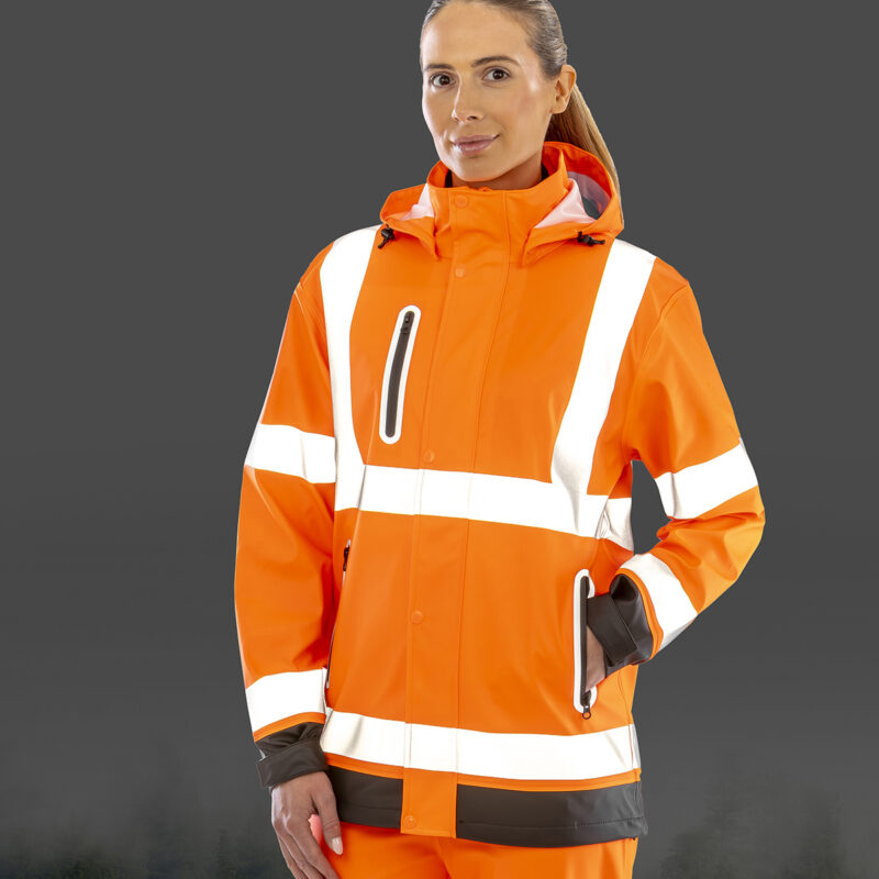 Heavy-duty prism PU safe and dry jacket with recycled backing