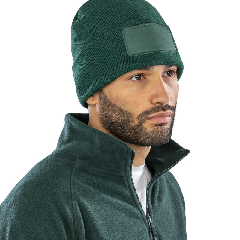 Recycled double knit printers beanie