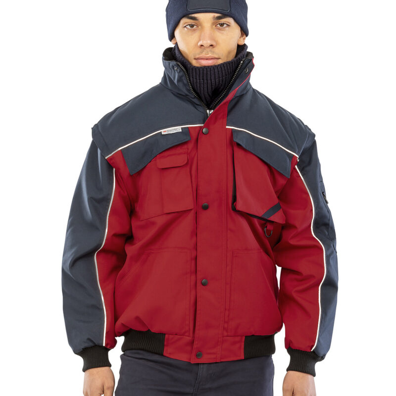 Work-Guard zip sleeve heavy-duty pilot jacket