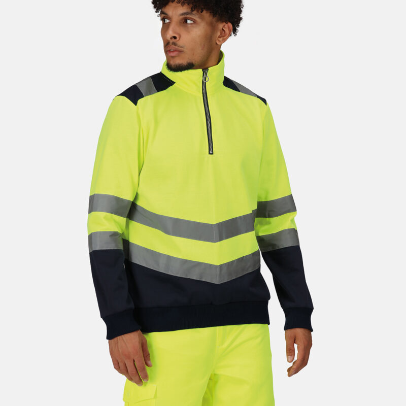 Pro hi-vis ¼-zip sweatshirt