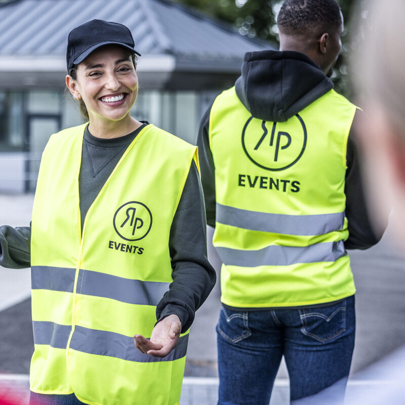 Pro hi-vis two-band easy print vest