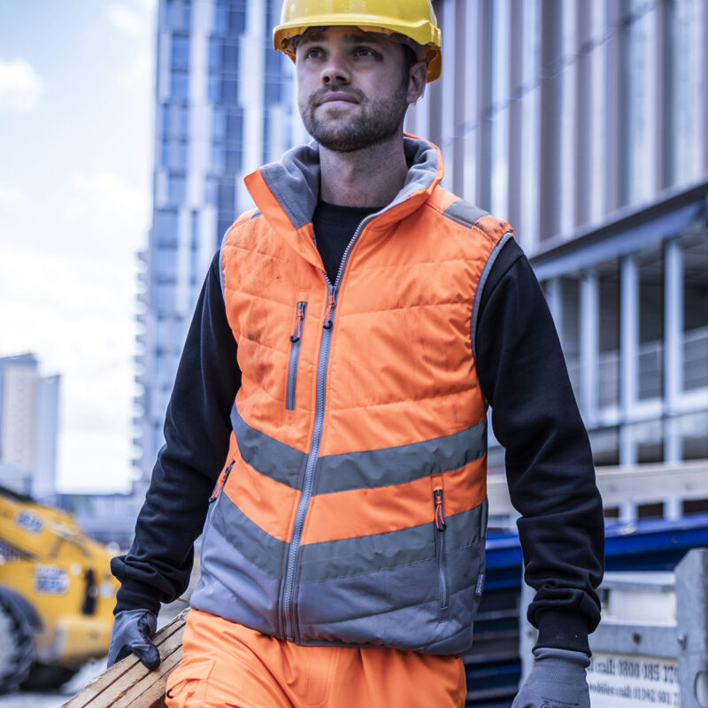 Hi-vis two-tone thermal bodywarmer