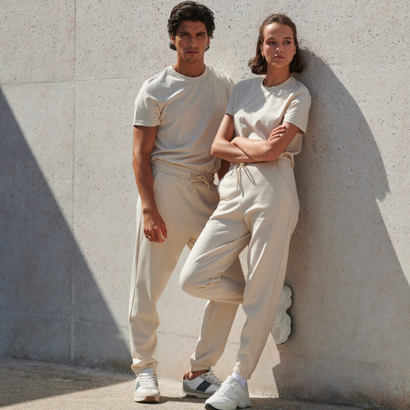 Unisex sustainable fashion cuffed joggers