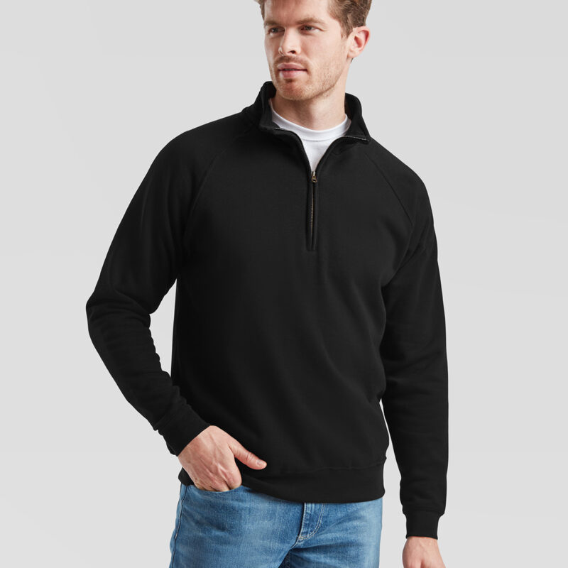 Classic 80/20 zip neck sweatshirt