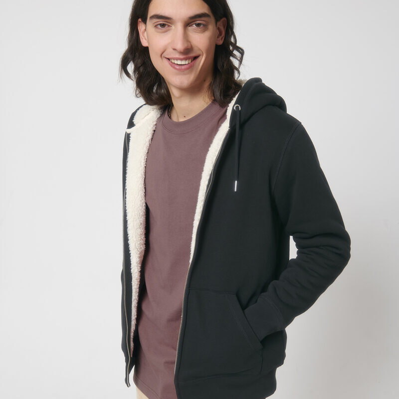 Unisex Hygger sherpa zip-through sweatshirt (STSU956)