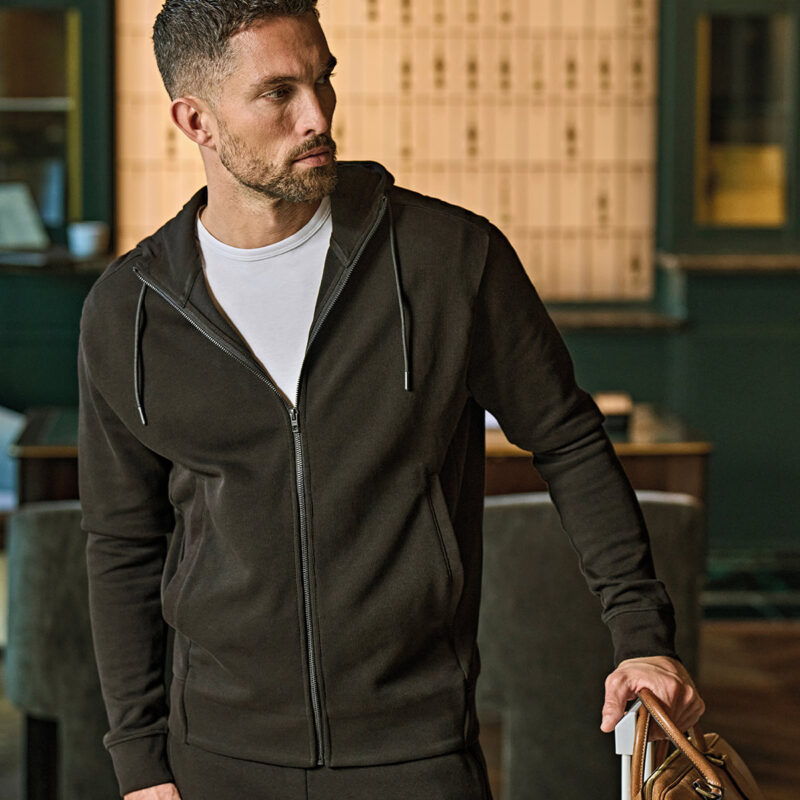 Ribbed interlock hooded full-zip (5508)