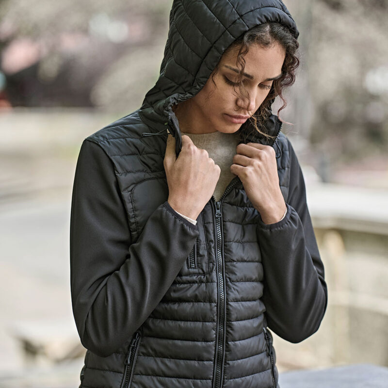 Women’s hooded crossover jacket (9629)