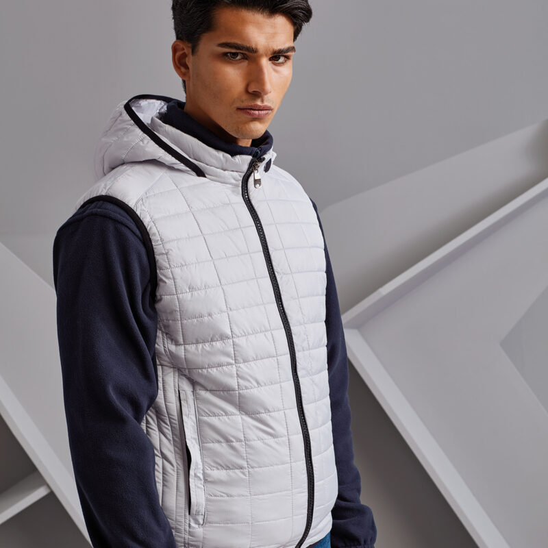 Honeycomb hooded gilet