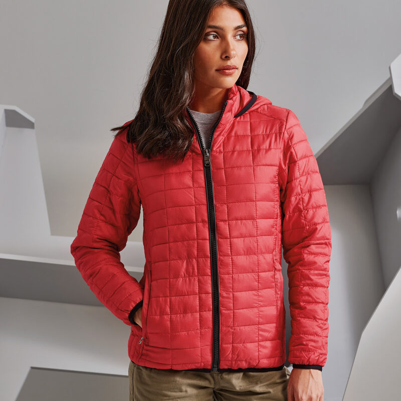 Women's honeycomb hooded jacket