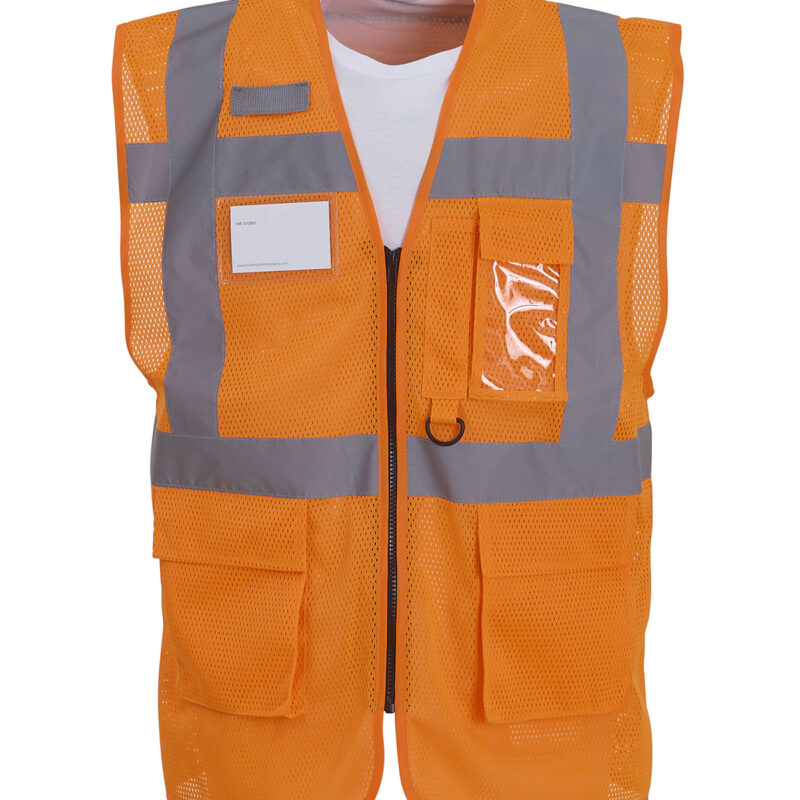 Hi-vis top cool open-mesh executive waistcoat (HVW820)