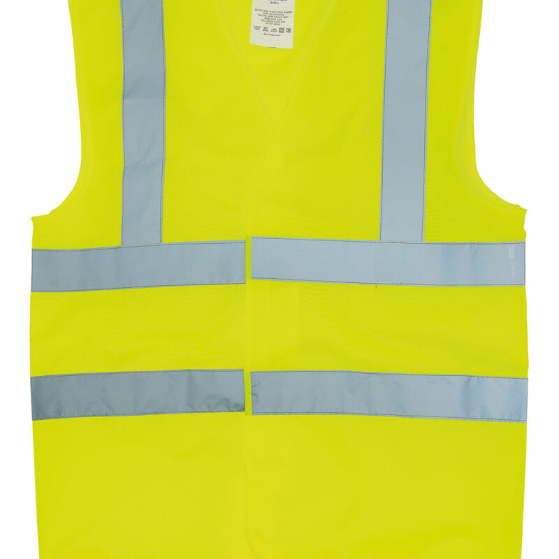 Flame-retardant hi-vis sleeveless waistcoat (HVW100FR)